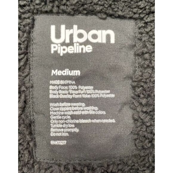 URBAN PIPELINE Men’s Camo Print Hooded Jacket, Size M, Fur Lined, Full Zip - Picture 8 of 8
